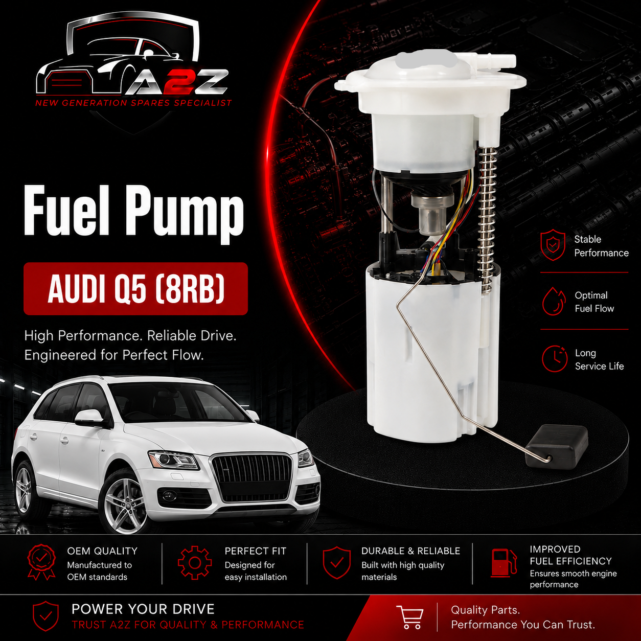 Fuel Pump 8R0919051E  Compatible With AUDI Q5 (8RB) Tag No.90