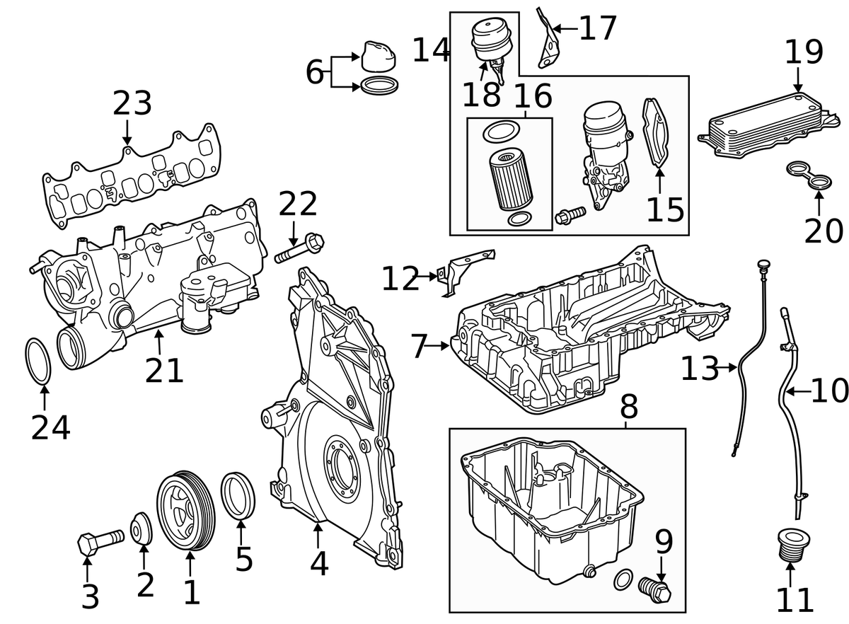 Oil Cooler Assembly 6421801410 6421800010 A6421800010 A6421801410 For  MERCEDES-BENZ C-CLASS W204 & E-CLASS W212 Tag-O-112