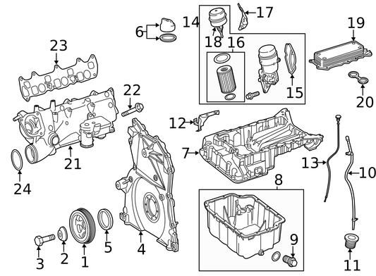 Oil Cooler Assembly 6421801410 6421800010 A6421800010 A6421801410 For  MERCEDES-BENZ C-CLASS W204 & E-CLASS W212 Tag-O-112