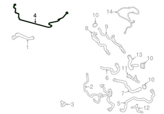 Coolant Hose Pipe 31368752 For Volvo S60 S80 Tag-H-457