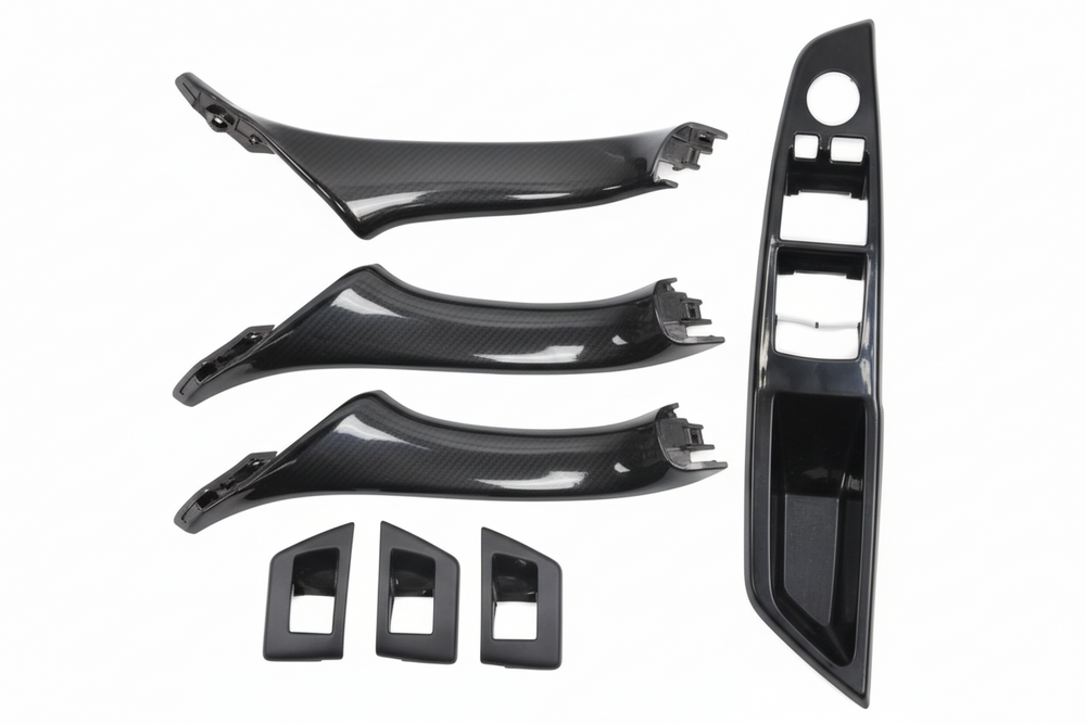 Door Handle Black Inner Set  Carbon Fiber 51417225874 51417225873 51417225847 Right 51417225848 51417225889 Right 51417225890 51417225851 51417225852 Compatible with BMW 5 Series F10 2010-2017