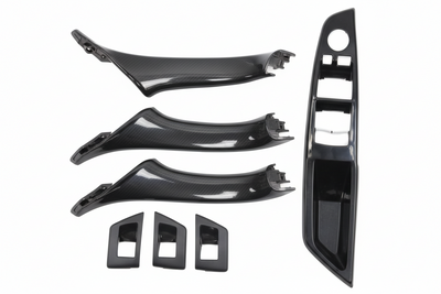 Door Handle Black Inner Set  Carbon Fiber 51417225874 51417225873 51417225847 Right 51417225848 51417225889 Right 51417225890 51417225851 51417225852 Compatible with BMW 5 Series F10 2010-2017
