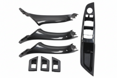 Door Handle Black Inner Set  Carbon Fiber 51417225874 51417225847 Right 51417225848 51417225889 Right 51417225890 Compatible with BMW 5 Series F10 2010-2017