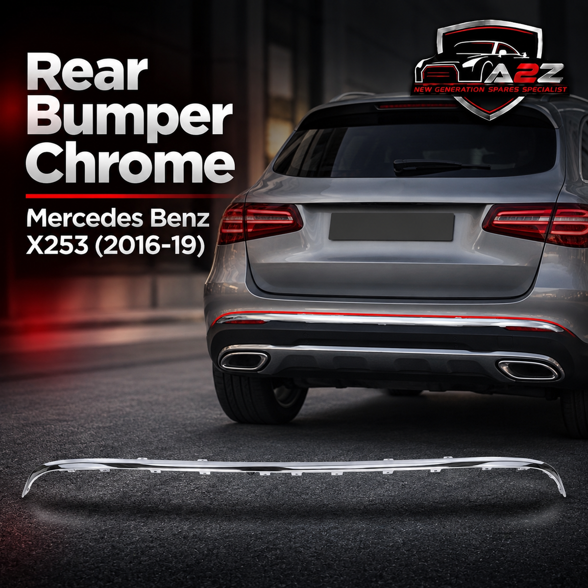Rear Bumper Chrome A2538851000  2538851000 Compatible With Mercedes Benz X253 (2016-19) Tag NO.300