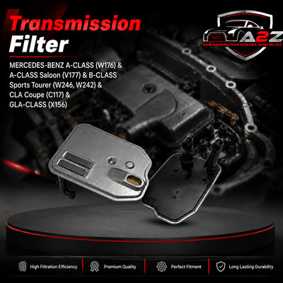 Transmission filter  2463772400 & EG934H D470 & HX161D 2463710780 2463770395 A2463710780 A2463770395 Compatible With  MERCEDES-BENZ A-CLASS (W176) & A-CLASS Saloon (V177) & B-CLASS Sports Tourer (W246, W242) & CLA Coupe (C117) & GLA-CLASS (X156) Tag : 139