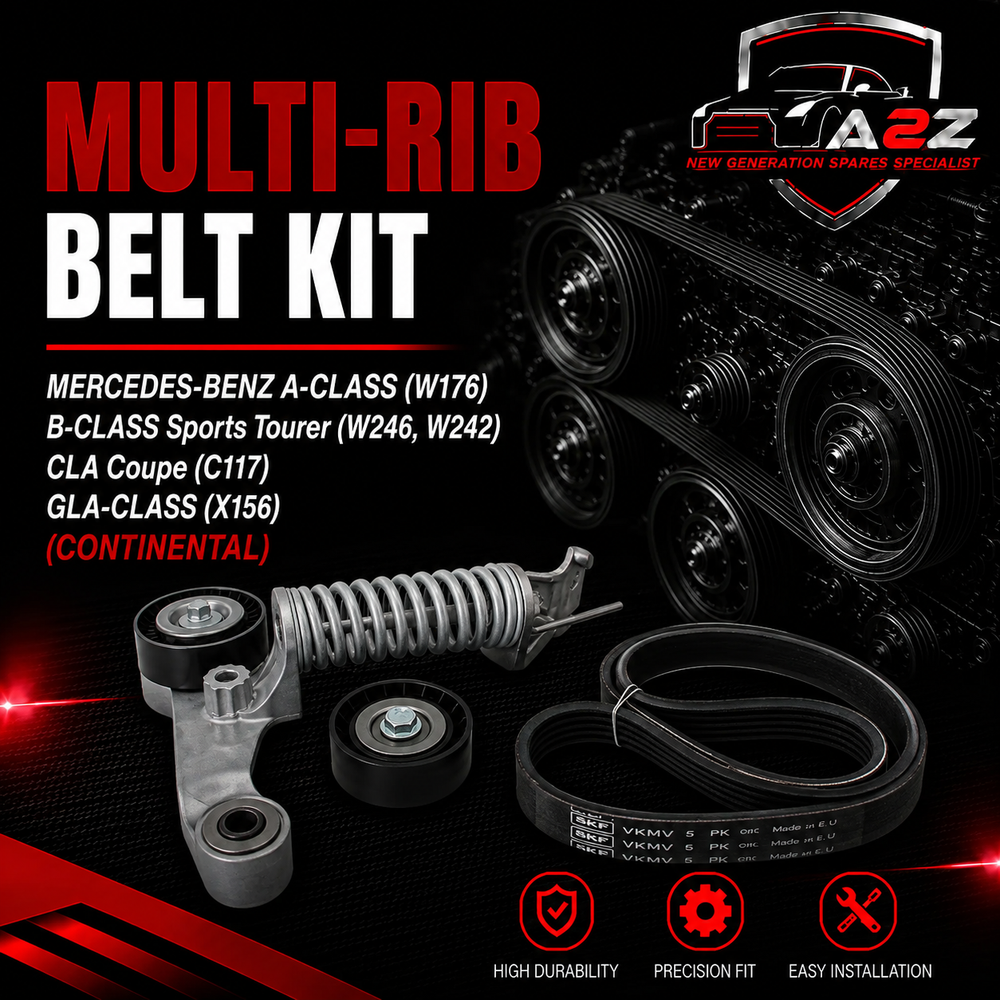 Multi Rib Belt Kit 5PK1745K1 25195388 55565236 Compatible With MERCEDES-BENZ A-CLASS (W176) B-CLASS Sports Tourer (W246, W242) CLA Coupe (C117) GLA-CLASS (X156) (CONTINENTAL)