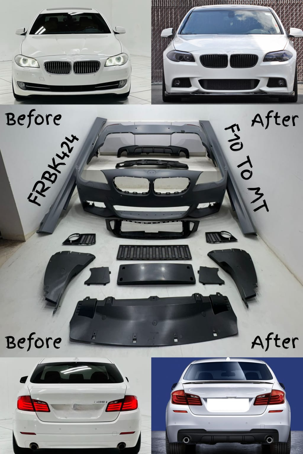 Complete Conversion Body Kit Compatible With BMW F10  Upgrade To BMW MT Style (TAG NO. FRBK424) (Shipping Cost Not Included)