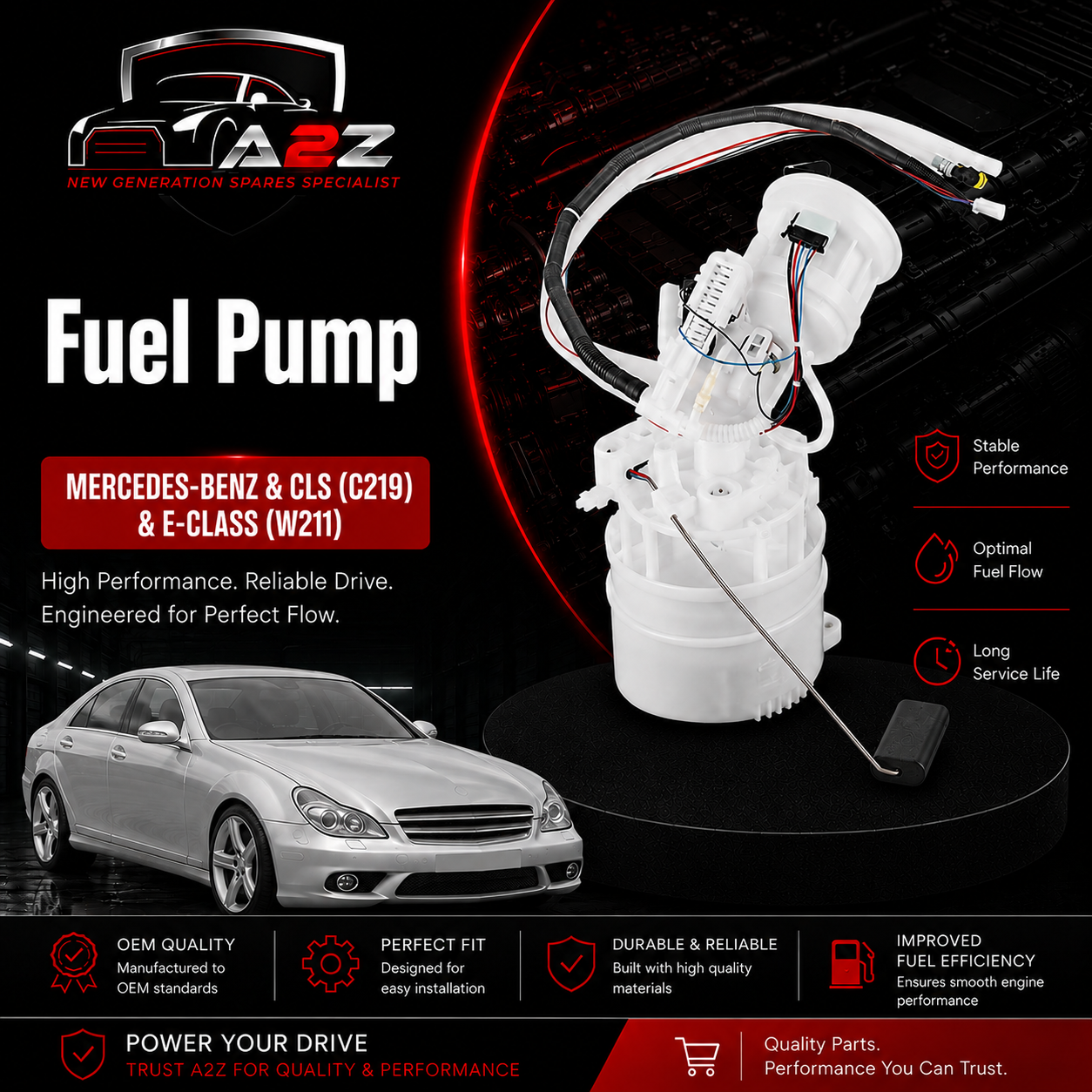 Fuel Pump 2114701441 2114703994 A2114701441 A2114703994 Compatible With Mercedes Benz & CLS (C219) & E-CLASS (W211) Tag No.101