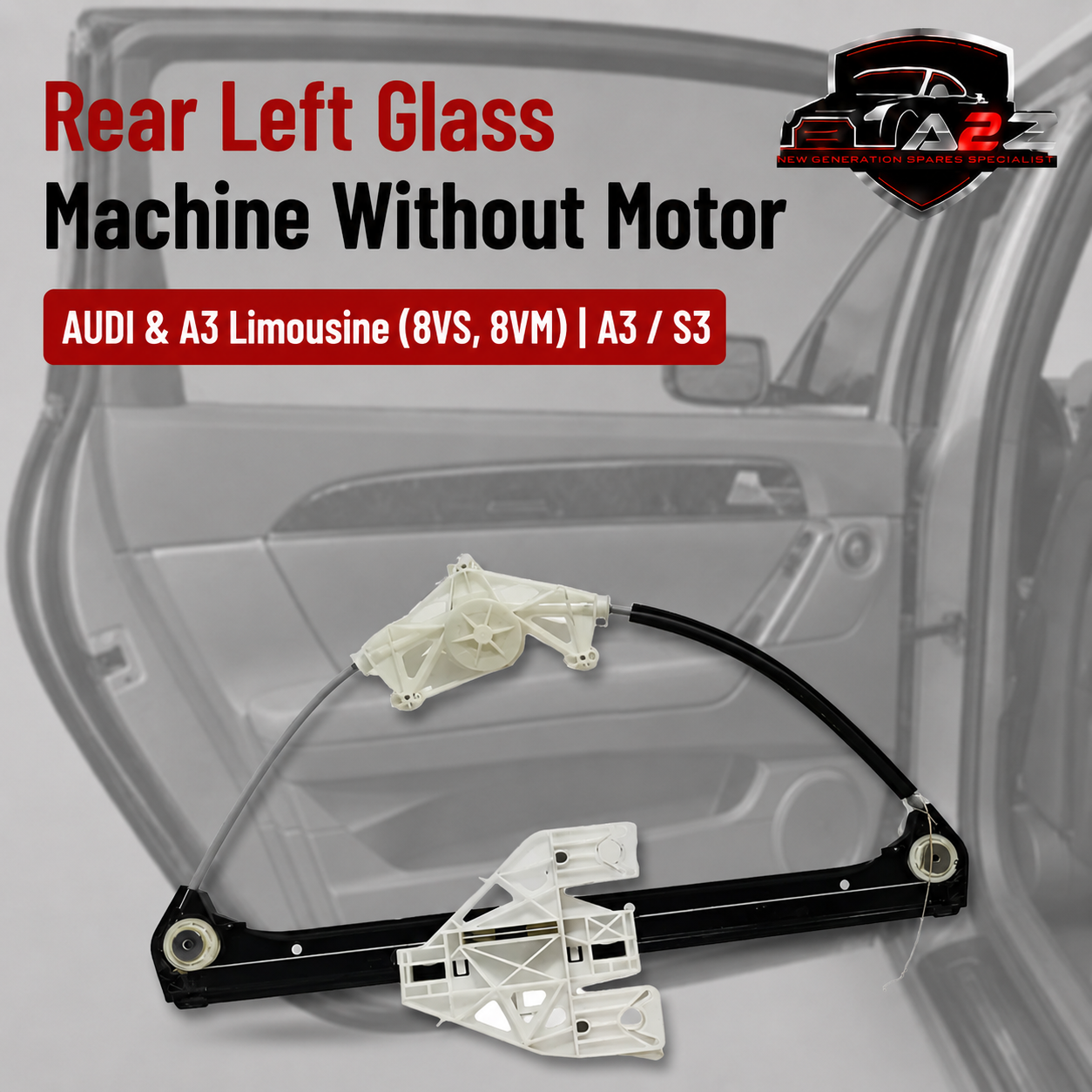 Rear Left Glass Machine Without Motor 8V4839461 Compatible With AUDI & A3 Limousine (8VS, 8VM) | A3 / S3