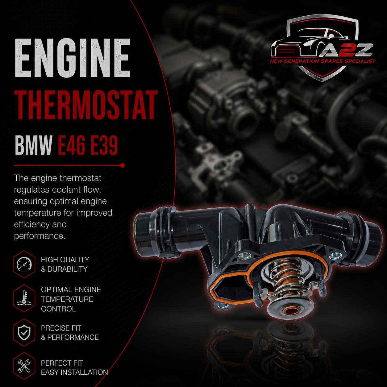 Engine Coolant Thermostat 11532247019 Compatible With BMW E46 E39