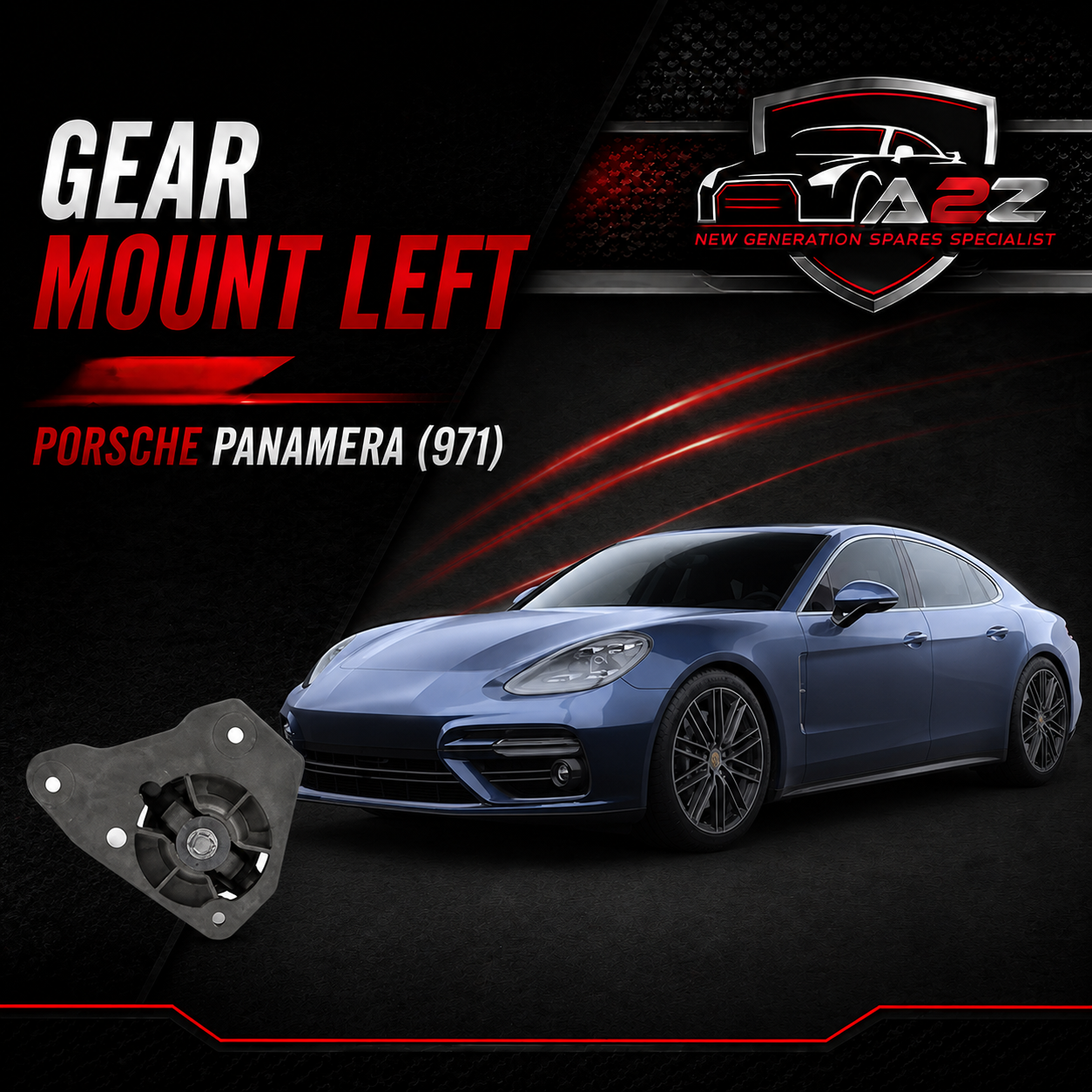Gear Mount Left 9A739915104 Compatible With PORSCHE PANAMERA (971)