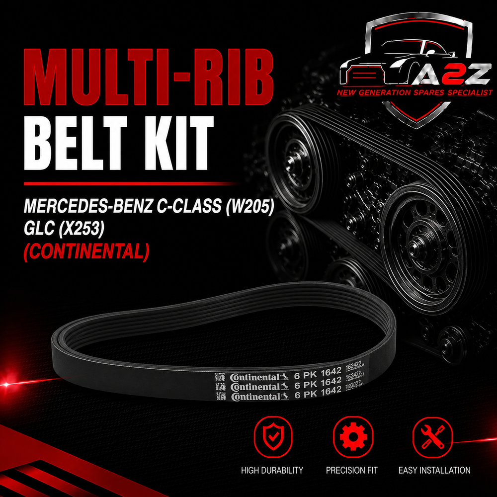 Multi Rib Belt Kit 6PK1642K3 Compatible With MERCEDES-BENZ C-CLASS (W205) GLC (X253) (CONTINENTAL)