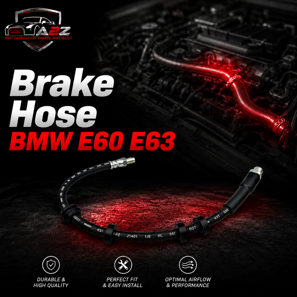 Brake Hose 34326760909 34326767390 Compatible With BMW E60 E63