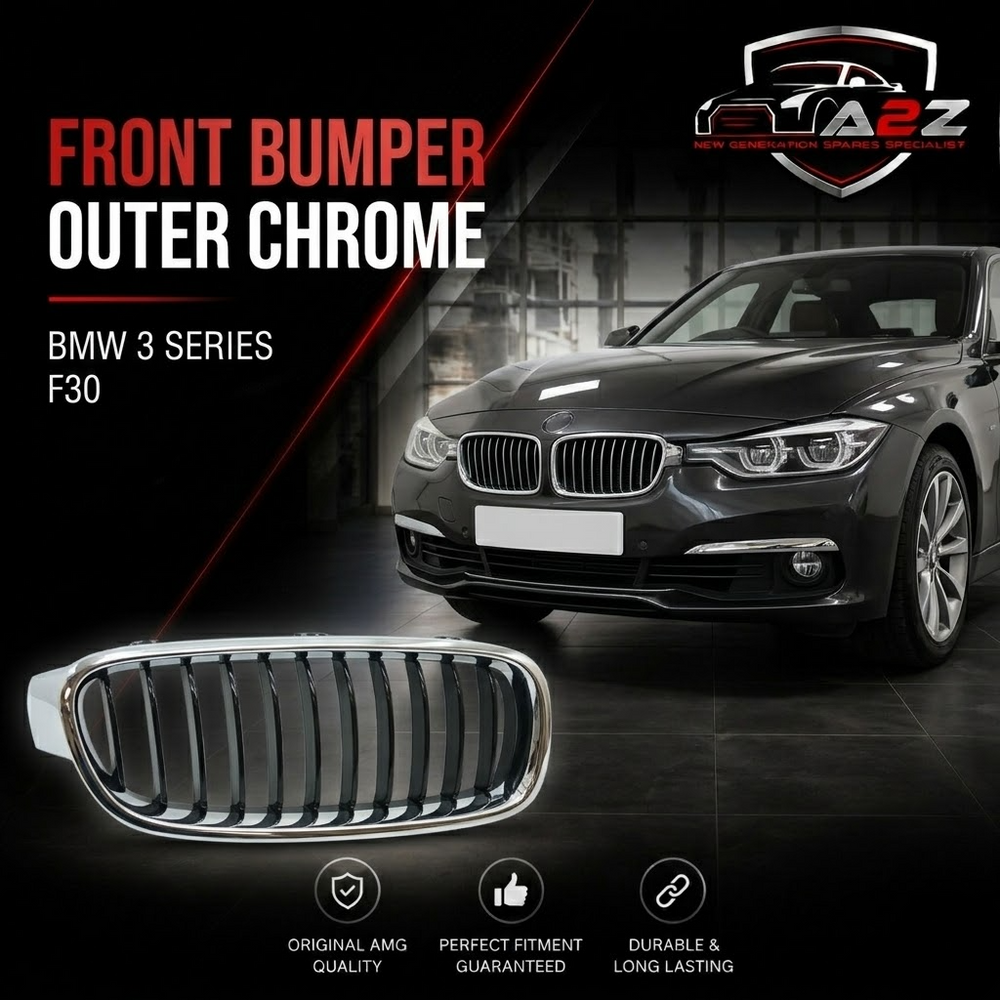 Front Bumper Outer Chrome Left 51137255411 Right 51137255412 Compatible With BMW 3 SERIES F30 Tag No.6