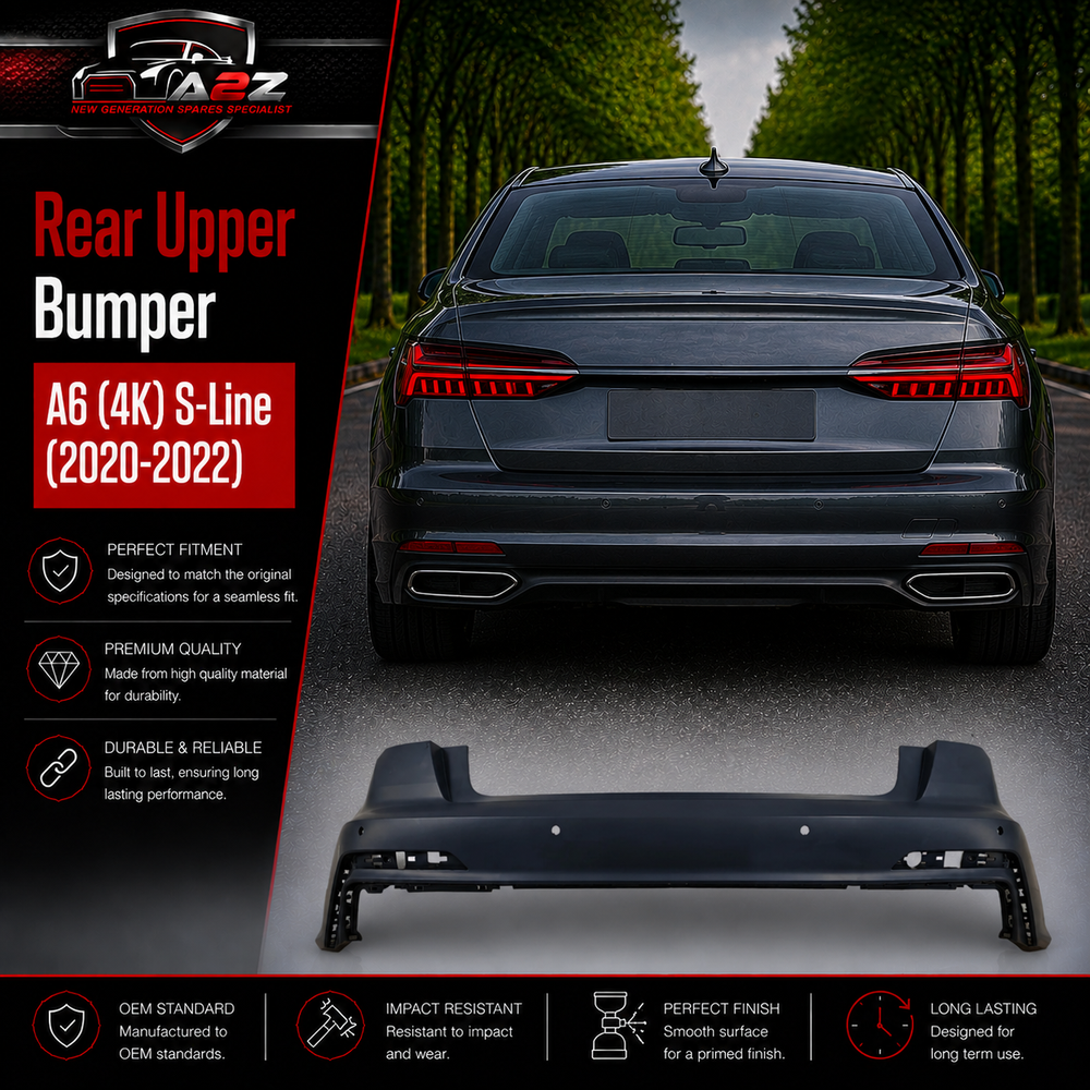 Rear Upper Bumper 4K0807067D 4KD807067D Compatible With A6 (4K) S-Line (2020-2022) Tag No.222