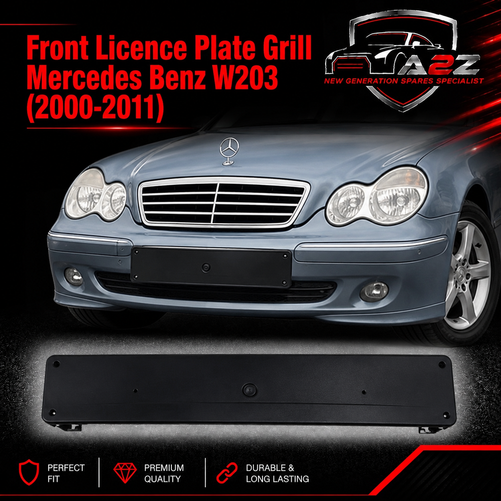 Front Licence Plate Grill 2038852981 Compatible With Mercedes Benz W203 2000-11 Tag No.343