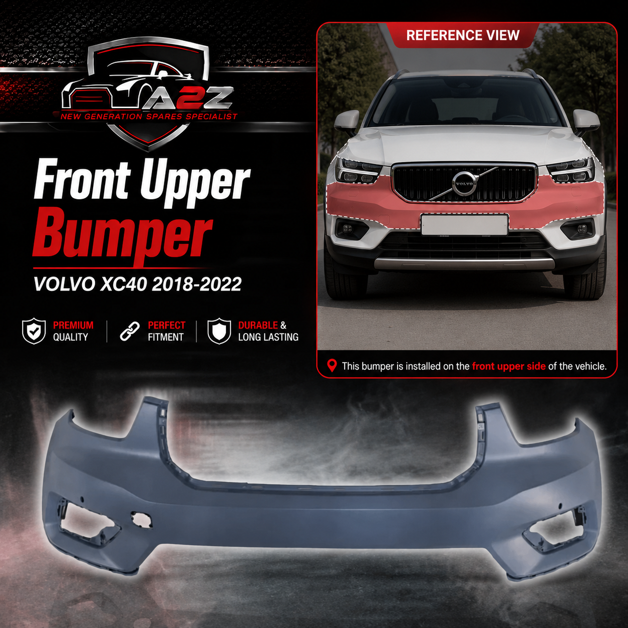 Front Upper Bumper 39790879 39848074 Compatible With VOLVO XC40 2018-2022 Tag No.921