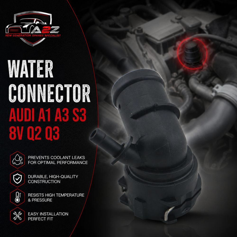 Water Connector 5Q0122291BE Compatible With Audi: A1, A3/S3 (8V), Q2, Q3