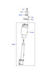 Front Left Air Suspension Shock Absorber Strut LR012885 LR012886 LR032567 Compatible With LAND ROVER RANGE ROVER III (L322)