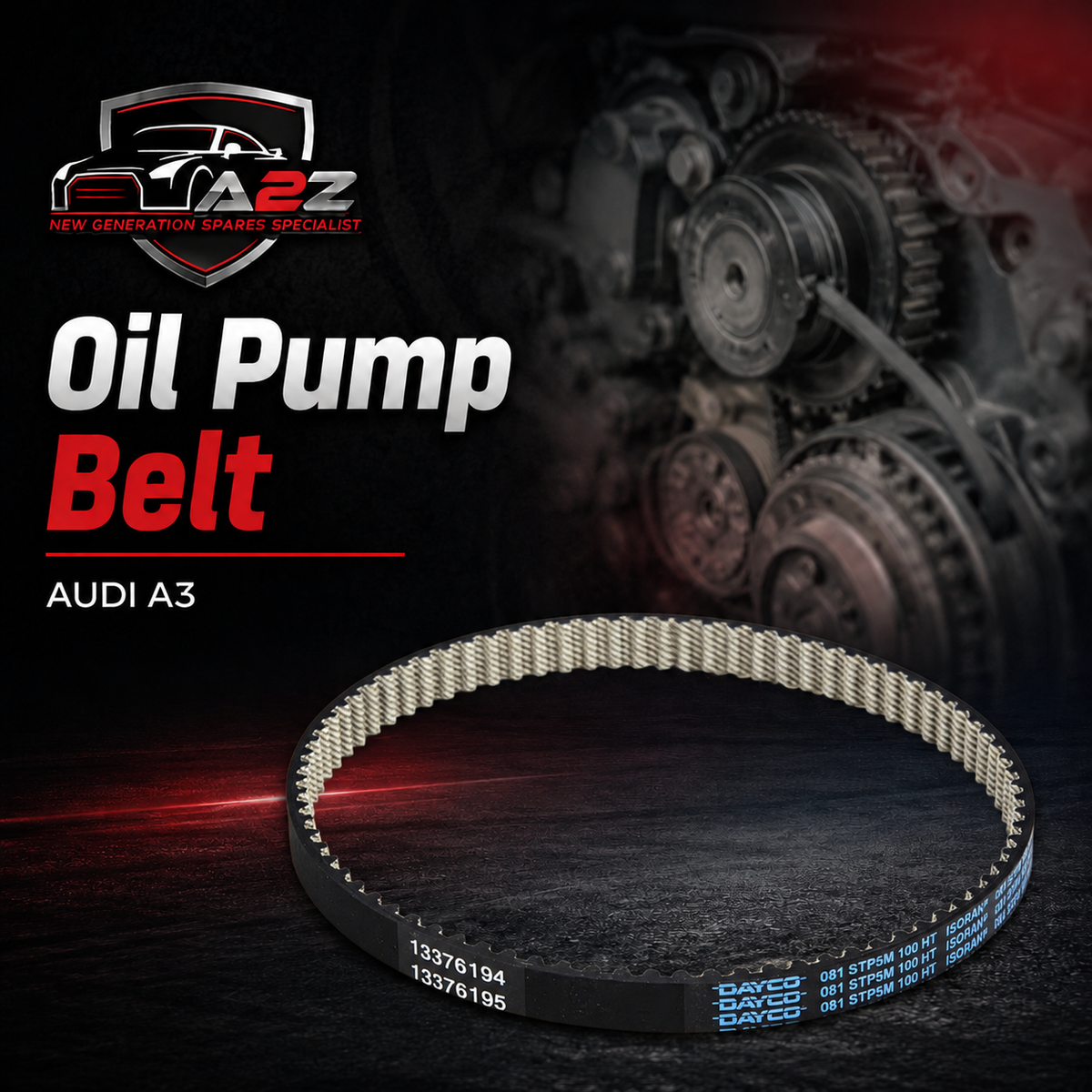Oil Pump Belt 941081 04E121605J 04E121605L Compatible With AUDI A3 Limousine (8VS, 8VM) | A3 / S3 A4 B9 (8W2, 8WC) | A4 / S4 & SKODA OCTAVIA III (5E3, NL3, NR3) & VW POLO V (6R1, 6C1) (DAYCO)