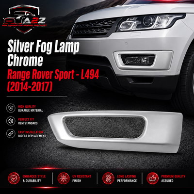 Silver Fog Lamp Chrome Right LR045048 & Left LR045049 Compatible With Land Rover Range Rover Sport - L494 (2014-2017) Tag No.614 (2014-2017)