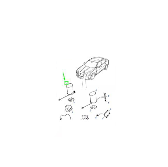 Engine Hood Airbag/Engine Bonnet Actuator C2D23552 Compatible With Jaguar  XF I (X250) For XJL