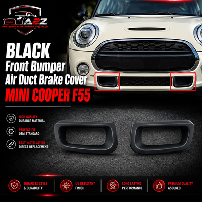 BLACK Front Bumper Air Duct Brake Cover Left 51117337809 51117337811 & Right 51117337810 51117337812  Compatible With MINI COOPER F55 / F56 Tag-FC-701