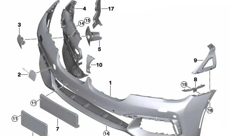 Front Bumper 51118064751 Compatible With BMW G12 (2016-18)