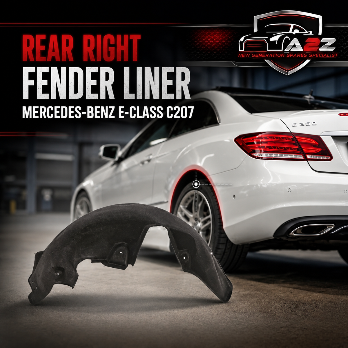 Rear Right Fender Liner 2076900430 Compatible With MERCEDES-BENZ  E-CLASS C207