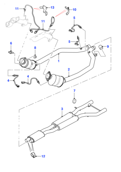 Oxygen Sensor C2D39892 Compatible With JAGUAR F-TYPE Convertible (X152) F-TYPE Coupe (X152) XF I (X250) XJ (X351)