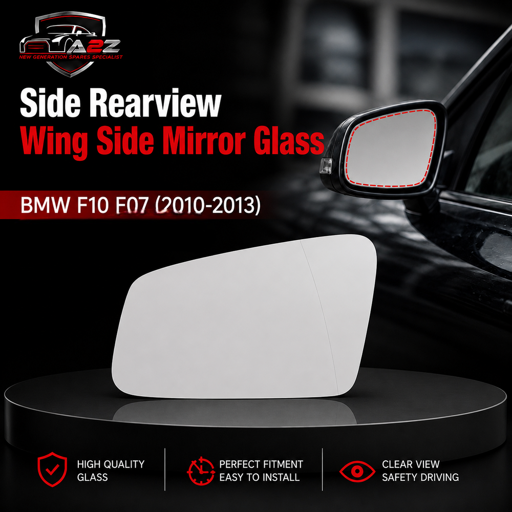 Side Rearview Wing Side Mirror Glass Left 51167251583 & Right 51167251584 Compatible With BMW 5 Series F10 & 5 Gran Turismo (F07) (2010-2013)