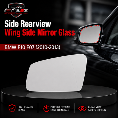 Side Rearview Wing Side Mirror Glass Left 51167251583 & Right 51167251584 Compatible With BMW 5 Series F10 & 5 Gran Turismo (F07) (2010-2013)