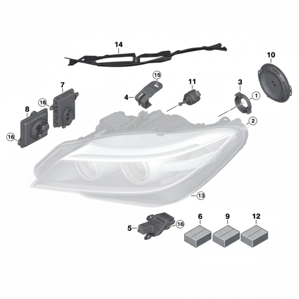 Blaster(Headlight Ballast) 63127296090 63117237647 63127172536 63127250624 63117318327 63117317408  For BMW 3 Series F30 & 5 Series F10, 7 Series F02 Tag-BL-01