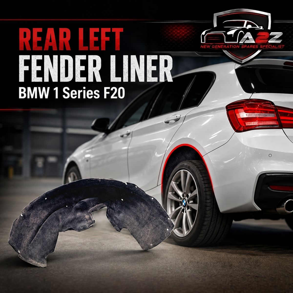 Rear Left Fender Liner 51717241857 Compatible With BMW 1 Series F20 Tag-FE-77