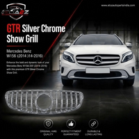 GTR Silver Chrome Show Grill Compatible With  Mercedes Benz GLA-Class W156 (2014-2016) Tag 127