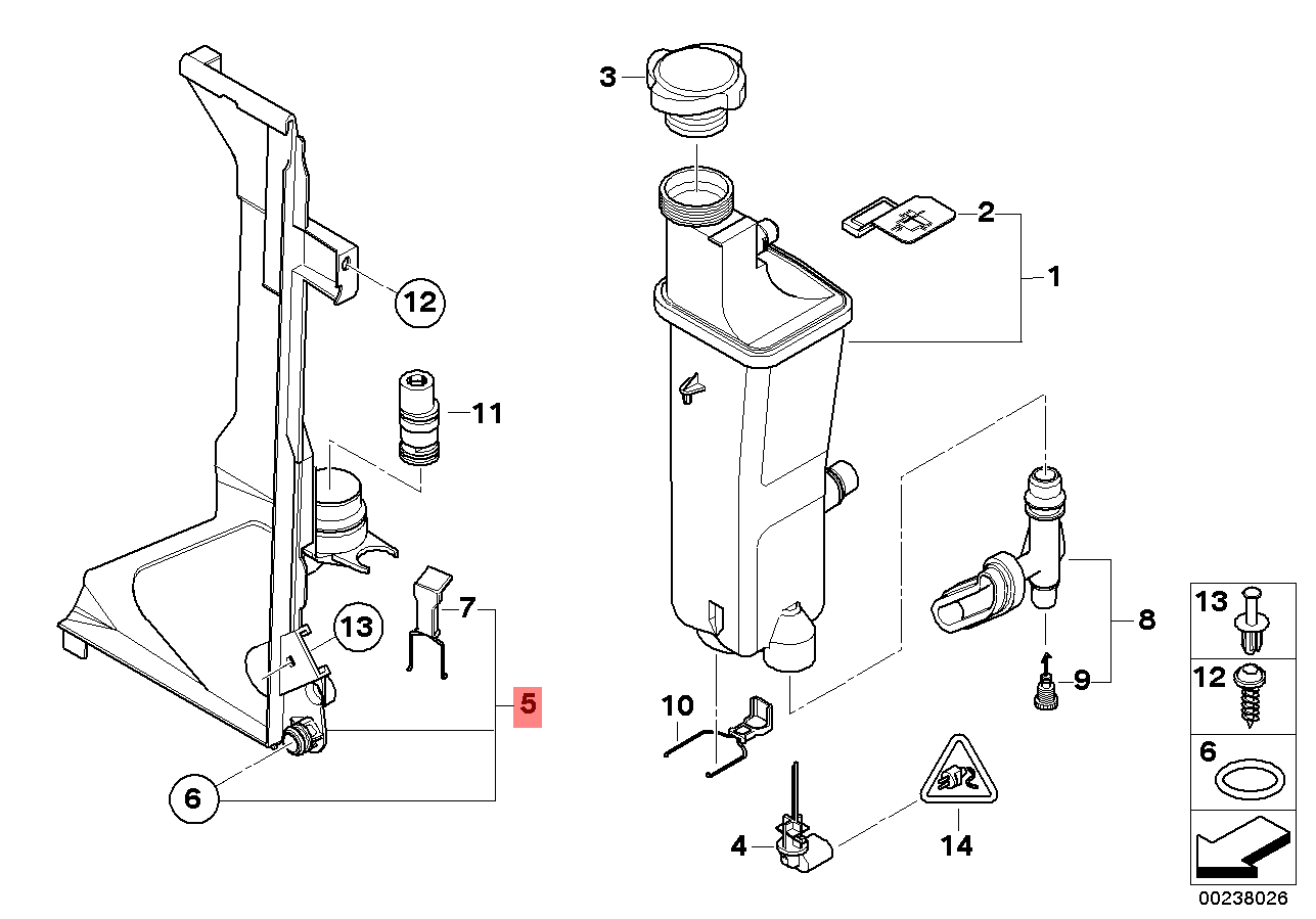 Radiator Expansion Tank Mounting Bracket  17113400017 Compatible With BMW X3 E83