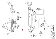 Radiator Expansion Tank Mounting Bracket  17113400017 Compatible With BMW X3 E83