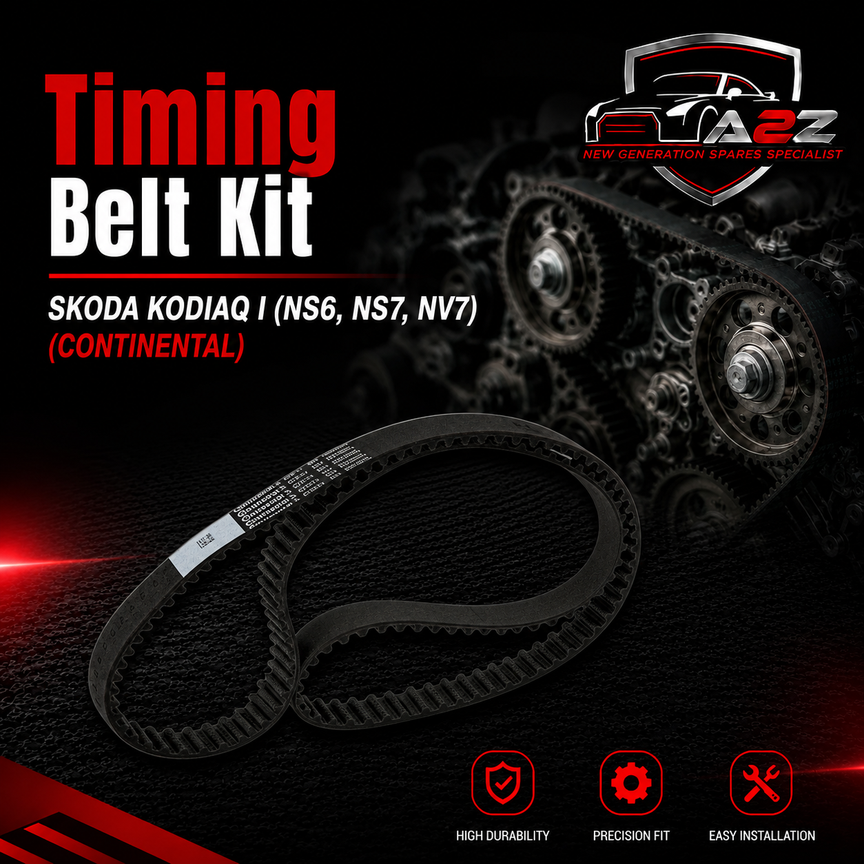 Timing Belt Kit CT1168K4 04L198119J 04L198119T Compatible With SKODA KODIAQ I (NS6, NS7, NV7) (CONTINENTAL)