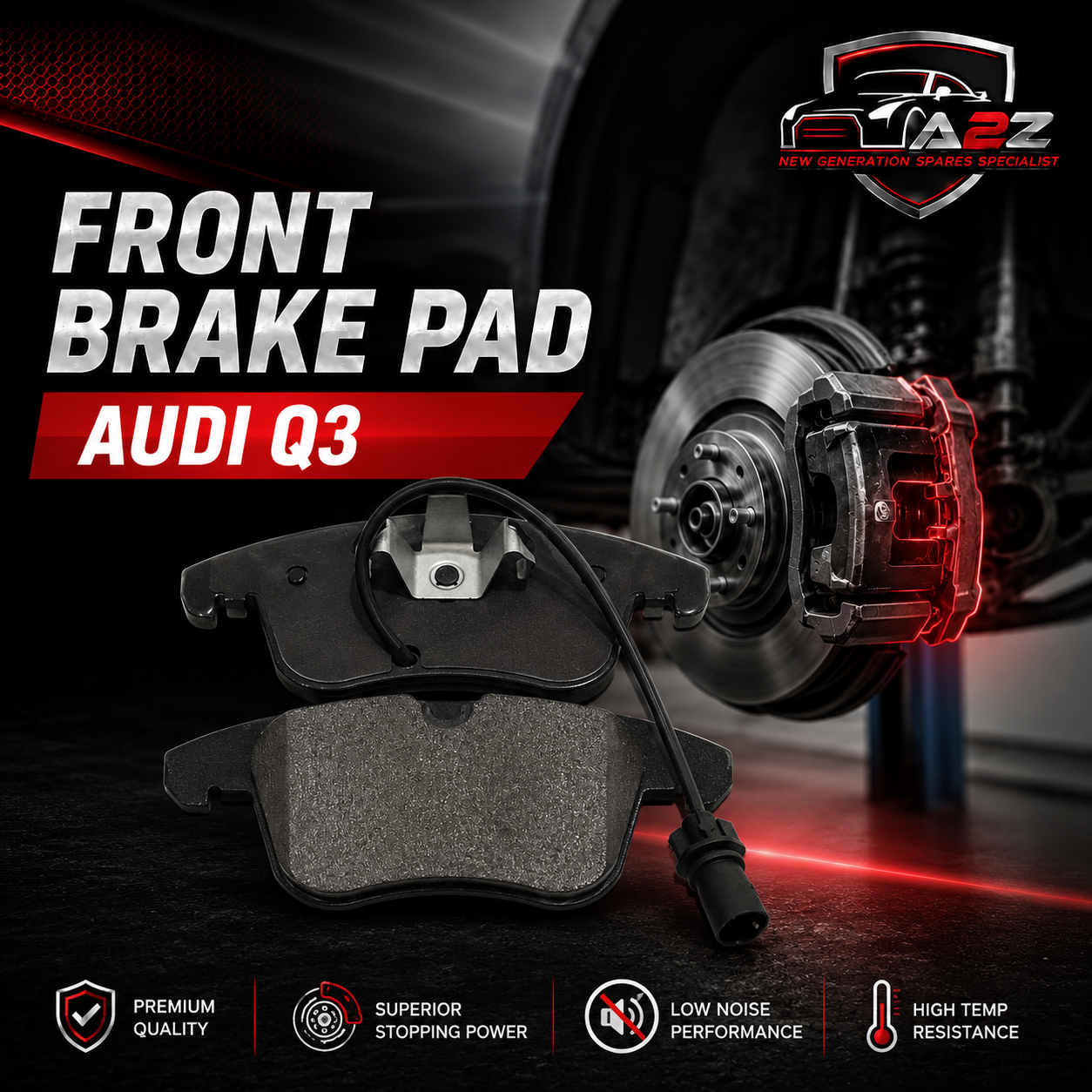 Front Brake Pad 5N0698151 2433301 2433401 P85112 Compatible With AUDI Q3