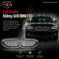 Full Crome Kidney Grill 51137065701=L.H & 51137065702=R.H  Compatible With BMW 5 Series E60 Set Tag 3