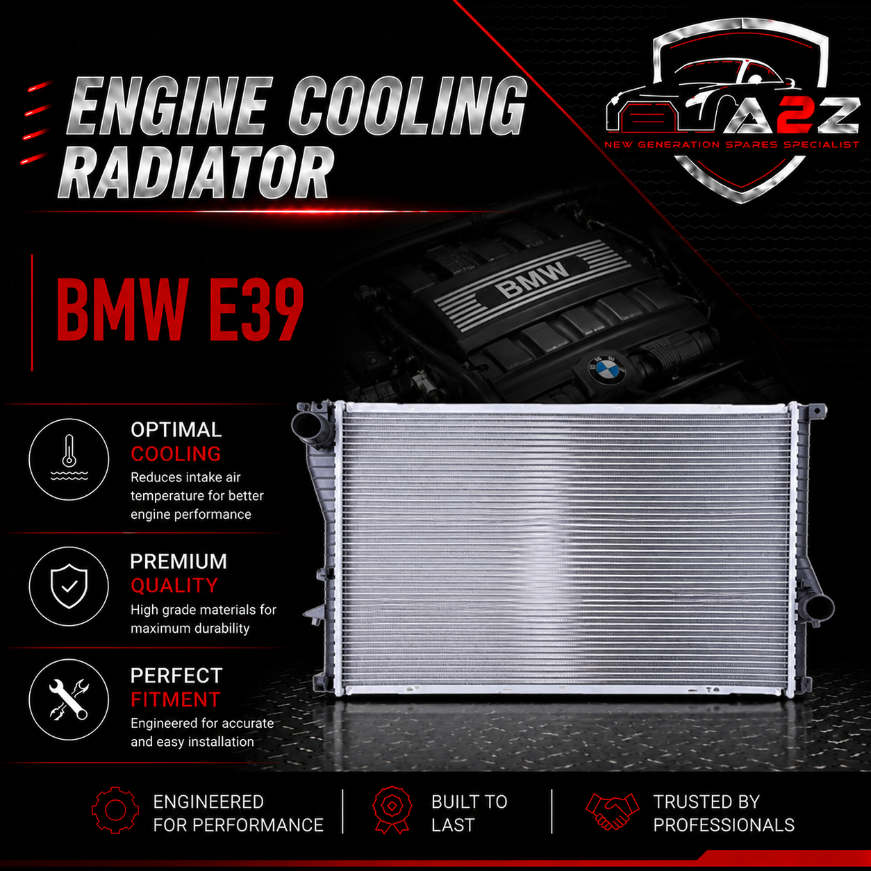 Engine Cooling Radiator 17111436060 Compatible With BMW E39