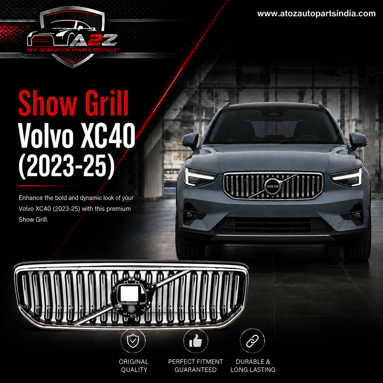 Show Grill 32291463 Compatible With Volvo XC40 (2023-25)
