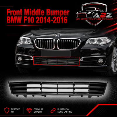Front Middle Bumper Lower Center Mesh Bezel Grille 51117331724 7331724 Compatible With BMW 5 Series  F10 LCI 2014-2016 Tag-BG-61