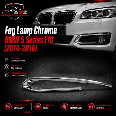 Fog Lamp Chrome Compatible With BMW 5 Series F10 2014-2016 Fog Lamp Chrome Left 51117331769 & Right 51117331770 Tag-FC-403