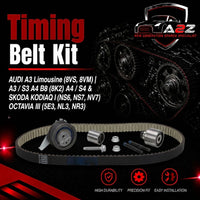 Timing Belt Kit KTB884 04L198119A 04L198119K Compatible With AUDI A3 Limousine (8VS, 8VM) | A3 / S3 A4 B8 (8K2) | A4 / S4 & SKODA KODIAQ I (NS6, NS7, NV7) OCTAVIA III (5E3, NL3, NR3) (DAYCO)