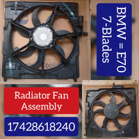Engine Radiator Cooling Fan Assembly (7 Blades) 17428618240 17427598740 17427533558Compatible With BMW X5 (E70)