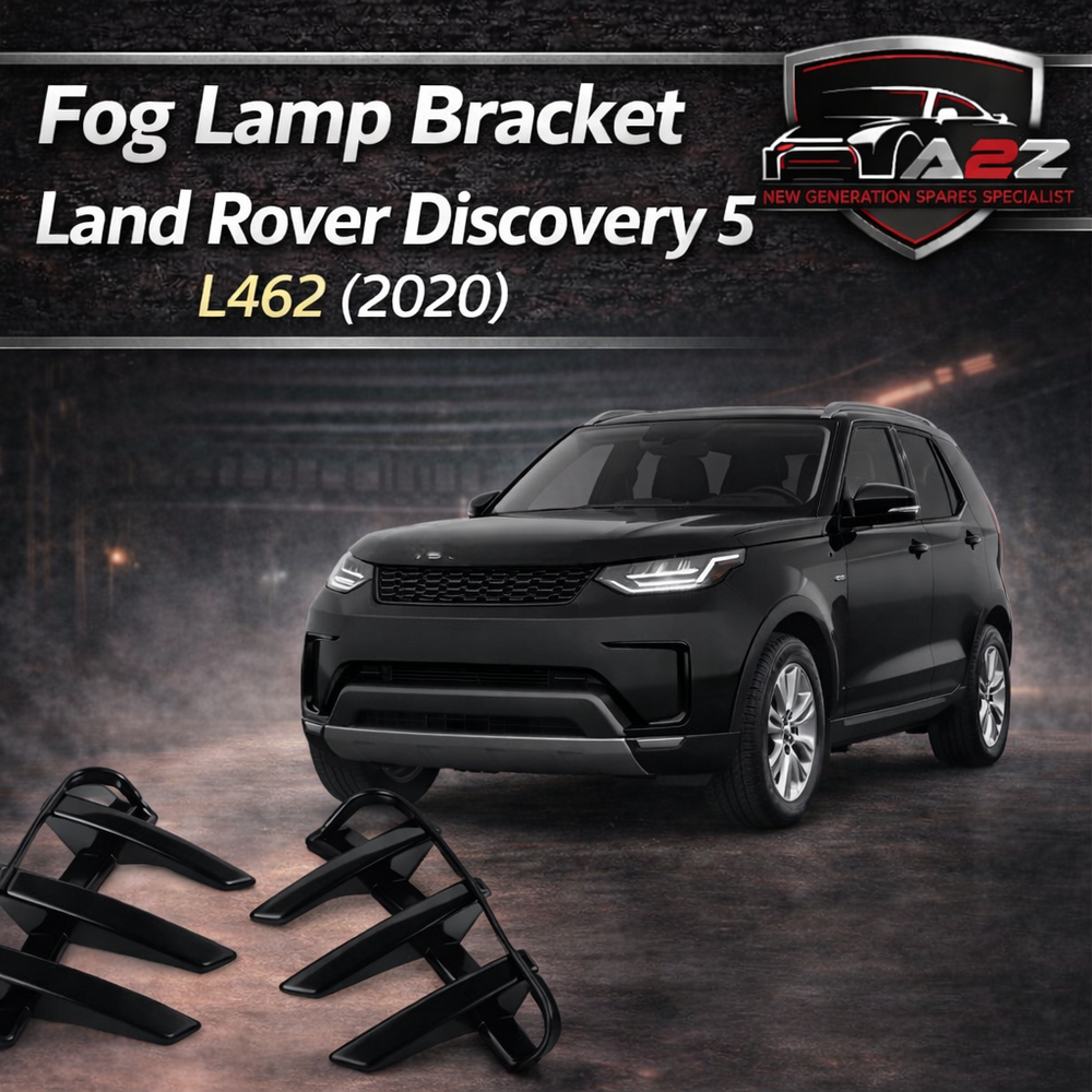 Front Bumper Grille Fog Lamp Strip (Glossy Black) Right LR142429 & Left LR142430 Compatible With Land Rover Discovery 5 L462 (2020)
