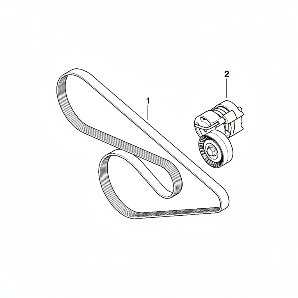 Belt Tensioner With Pulley 11287524267 1128144037 Compatible with BMW 3 Series (E90) & 5 Series (E60) & X1 (E84) Z4 Roadster (E85)