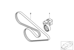 Belt Tensioner With Pulley 11287524267 1128144037 Compatible with BMW 3 Series (E90) & 5 Series (E60) & X1 (E84) Z4 Roadster (E85)