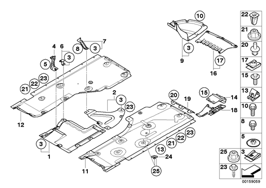 Engine Sheild 51757167421 Compatible With BMW 3 Series E90 Tag No.9